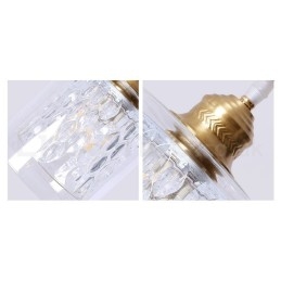 Pure Brass Rustic Lodge Nordic Style Pendel med glasskærm