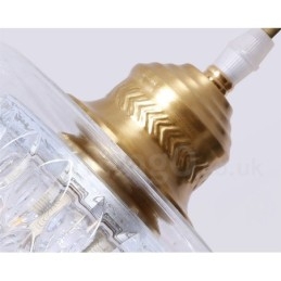 Pure Brass Rustic Lodge Nordic Style Pendel med glasskærm