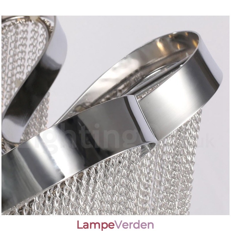 Aluminium kvaster Lysekrone Designer Pendel Lys Sølvfarve