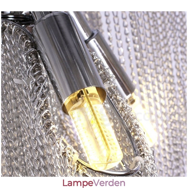 Aluminium kvaster Lysekrone Designer Pendel Lys Sølvfarve