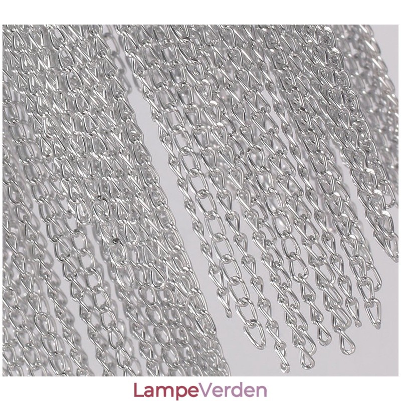 Aluminium kvaster Lysekrone Designer Pendel Lys Sølvfarve