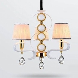 Stof lysekrone 3 lys moderne minimalistisk højkvalitets lampe