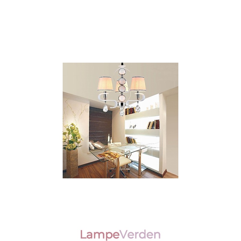Stof lysekrone 3 lys moderne minimalistisk højkvalitets lampe