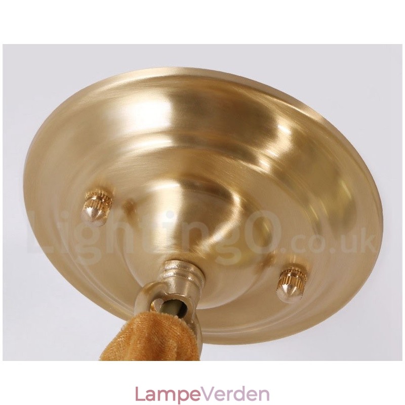 Pure Brass Rustic Lodge Nordic Style Pendel med glasskærm