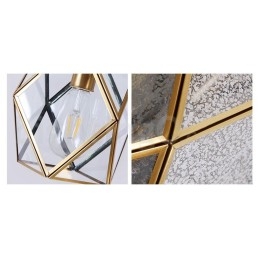 Pure Brass Rustic Lodge Nordic Style Pendel med glasskærm