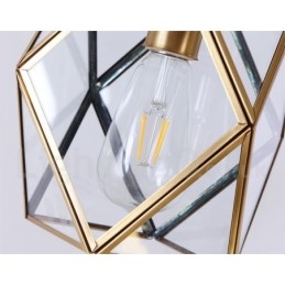 Pure Brass Rustic Lodge Nordic Style Pendel med glasskærm