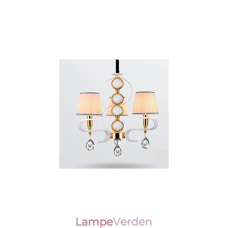 Stof lysekrone 3 lys moderne minimalistisk højkvalitets lampe