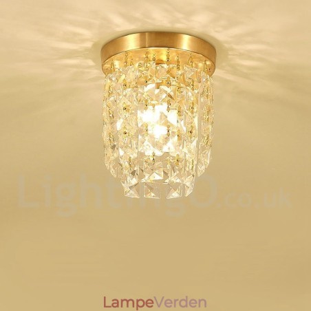 Pure Brass Rustic Lodge Nordic Style Flush Mount Crystal Ceiling Lights Pure Brass Rustic Lodge Nordic Style Flush Mount Crystal Ceiling Lights
