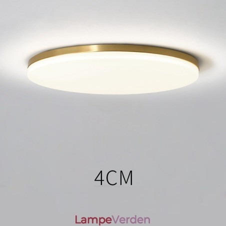 Messing Ultratynd rund dæmpbar moderne moderne nordisk stil flush-mount loftslamper med akrylskærm kan også bruges som væglampe Messing Ultratynd rund dæmpbar moderne moderne nordisk stil flush-mount loftslamper med akrylskærm kan også bruges som væglampe