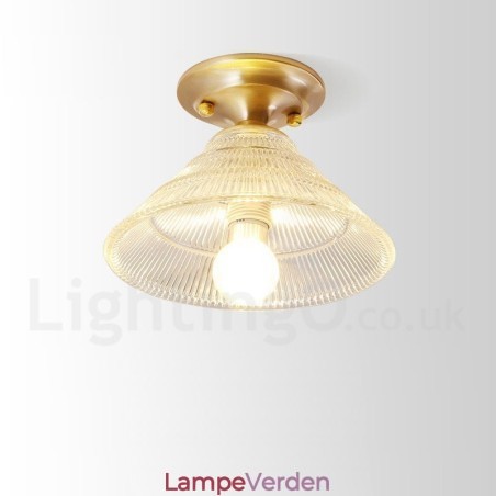Pure Brass Rustic Lodge Nordic Style Flush Mount Loftslampe med glasskærm Pure Brass Rustic Lodge Nordic Style Flush Mount Loftslampe med glasskærm