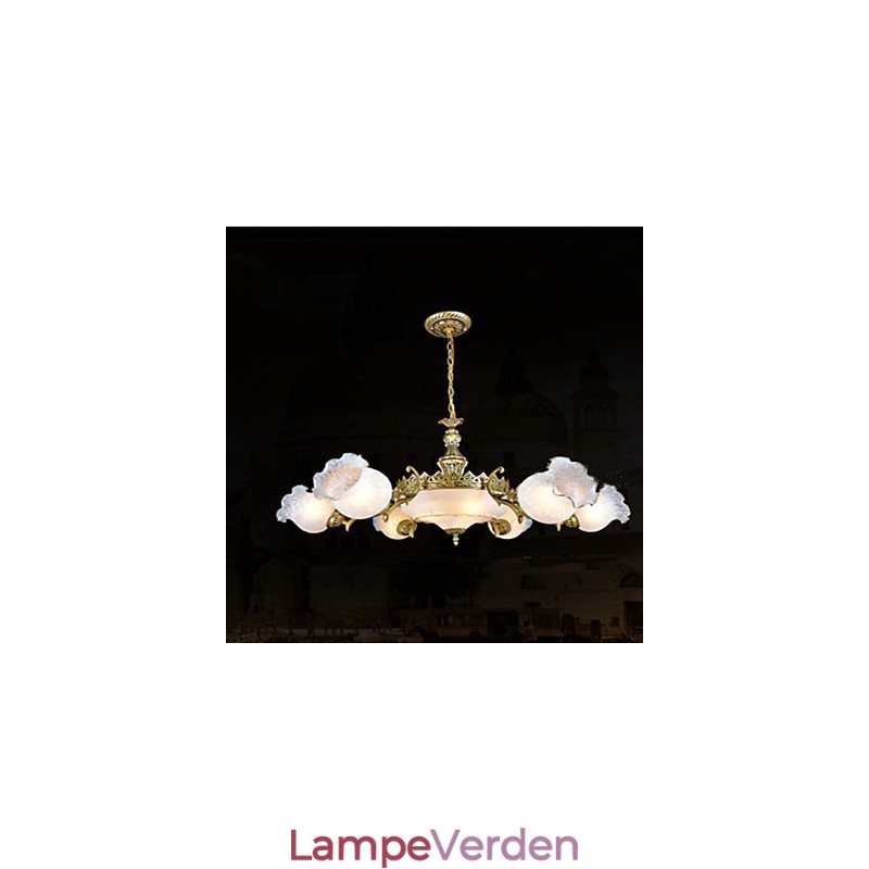 Traditionel klassisk vintage retro bronze metal lysekrone