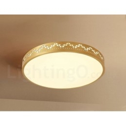 Rund ren messing moderne moderne nordisk stil flush-mount loftslampe med akrylskærm