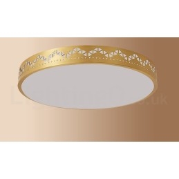 Rund ren messing moderne moderne nordisk stil flush-mount loftslampe med akrylskærm
