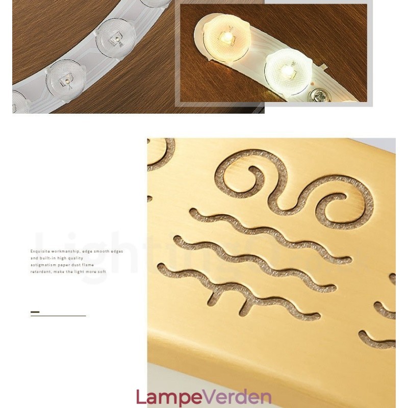 Rund ren messing moderne moderne nordisk stil flush-mount loftslampe med akrylskærm