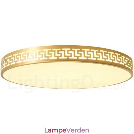 Rund ren messing moderne moderne nordisk stil flush-mount loftslampe med akrylskærm Rund ren messing moderne moderne nordisk stil flush-mount loftslampe med akrylskærm