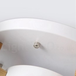 Trælysekrone moderne moderne nordisk stil flush-mount loftslampe med akrylskærm