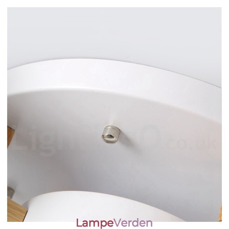 Trælysekrone moderne moderne nordisk stil flush-mount loftslampe med akrylskærm