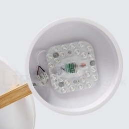 Trælysekrone moderne moderne nordisk stil flush-mount loftslampe med akrylskærm