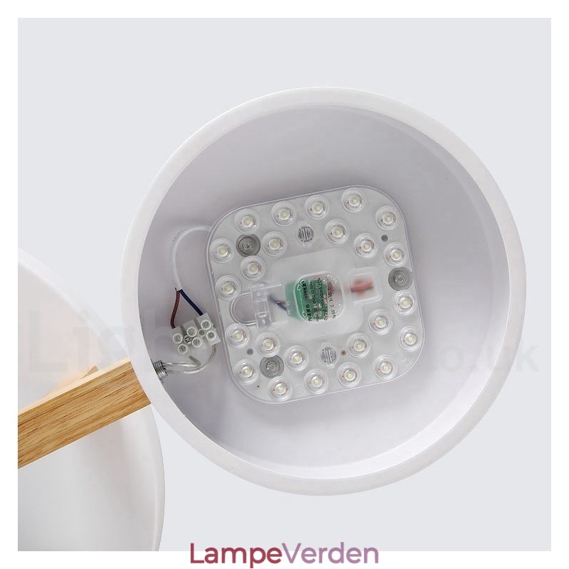 Trælysekrone moderne moderne nordisk stil flush-mount loftslampe med akrylskærm