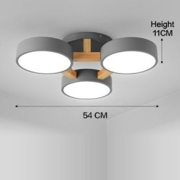 Trælysekrone moderne moderne nordisk stil flush-mount loftslampe med akrylskærm