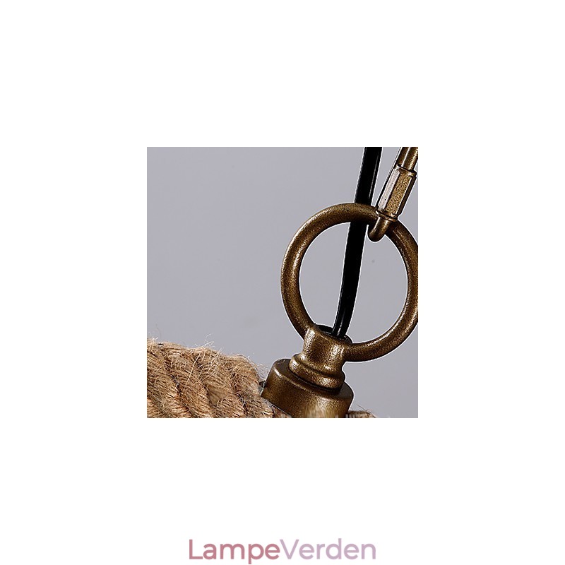 Retro 1 Lampe Hamp Rope Lysekrone Retro Country Style