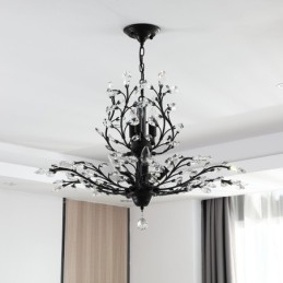 Krystal jern maleri lysekrone med krystal moderne belysning lampe