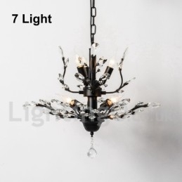 Krystal jern maleri lysekrone med krystal moderne belysning lampe