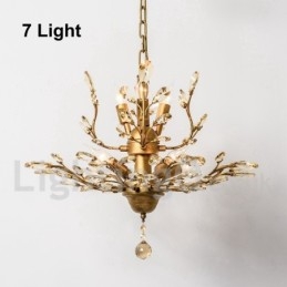 Krystal jern maleri lysekrone med krystal moderne belysning lampe