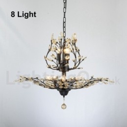Krystal jern maleri lysekrone med krystal moderne belysning lampe