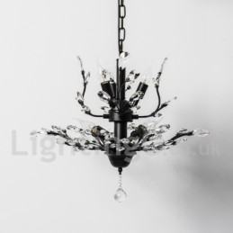 Krystal jern maleri lysekrone med krystal moderne belysning lampe