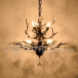 Krystal jern maleri lysekrone med krystal moderne belysning lampe