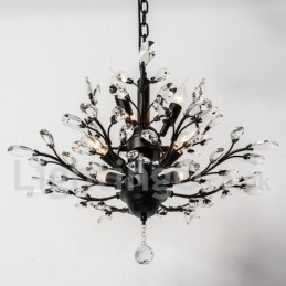 Krystal jern maleri lysekrone med krystal moderne belysning lampe