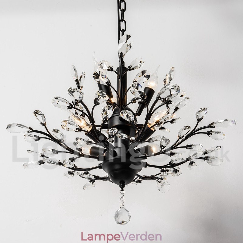 Krystal jern maleri lysekrone med krystal moderne belysning lampe