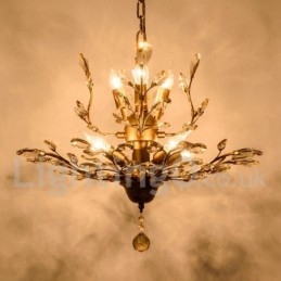 Krystal jern maleri lysekrone med krystal moderne belysning lampe