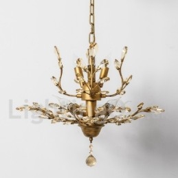 Krystal jern maleri lysekrone med krystal moderne belysning lampe