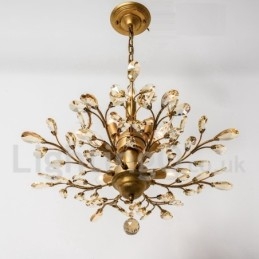 Krystal jern maleri lysekrone med krystal moderne belysning lampe