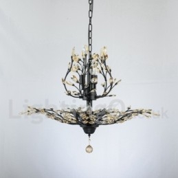 Krystal jern maleri lysekrone med krystal moderne belysning lampe