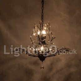 Krystal jern maleri lysekrone med krystal moderne belysning lampe