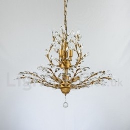 Krystal jern maleri lysekrone med krystal moderne belysning lampe