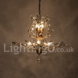 Krystal jern maleri lysekrone med krystal moderne belysning lampe