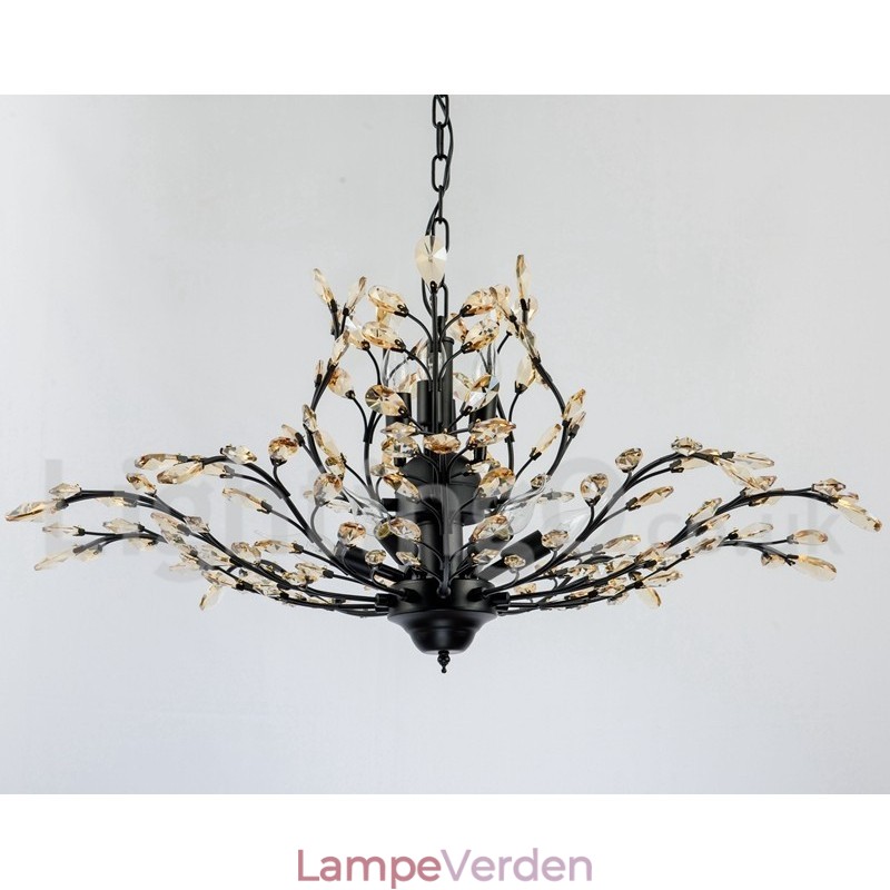 Krystal jern maleri lysekrone med krystal moderne belysning lampe