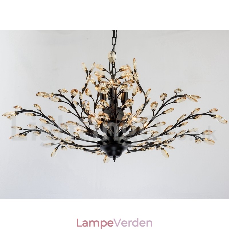 Krystal jern maleri lysekrone med krystal moderne belysning lampe