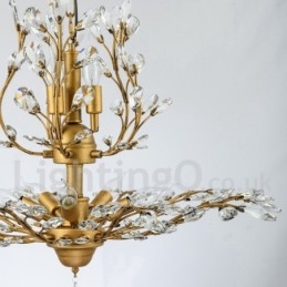 Krystal jern maleri lysekrone med krystal moderne belysning lampe