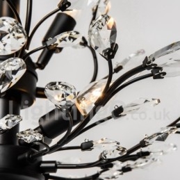 Krystal jern maleri lysekrone med krystal moderne belysning lampe
