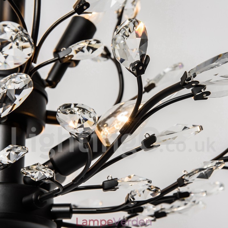 Krystal jern maleri lysekrone med krystal moderne belysning lampe