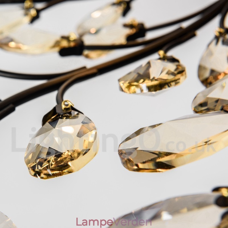 Krystal jern maleri lysekrone med krystal moderne belysning lampe