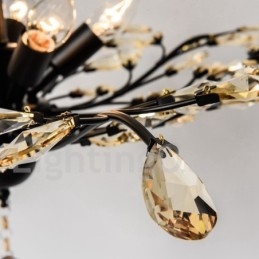 Krystal jern maleri lysekrone med krystal moderne belysning lampe