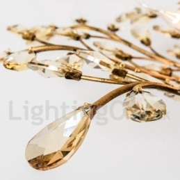 Krystal jern maleri lysekrone med krystal moderne belysning lampe
