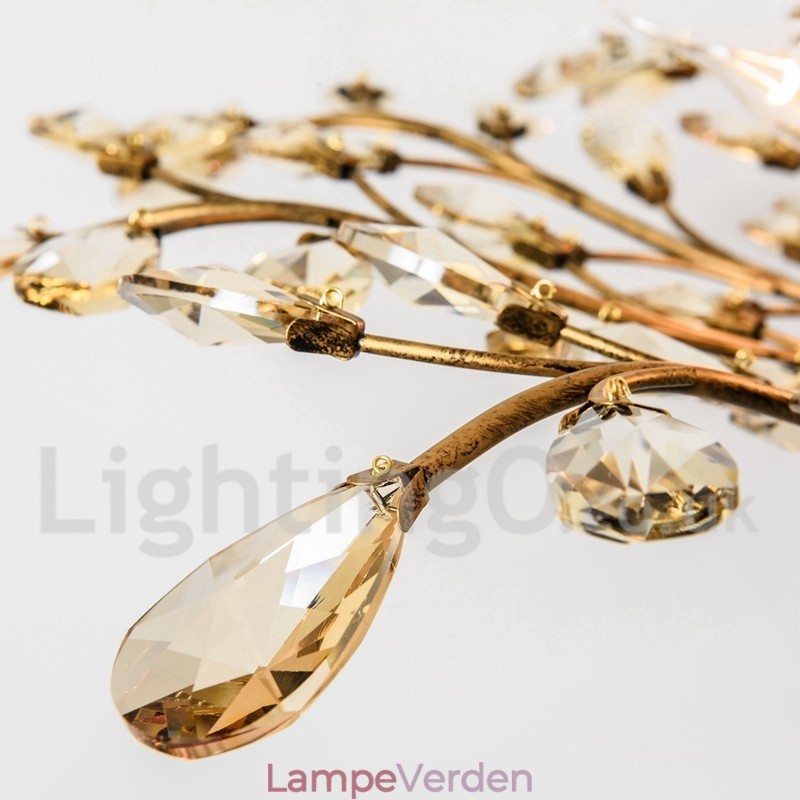 Krystal jern maleri lysekrone med krystal moderne belysning lampe