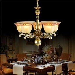 Lysekrone Five Lights Bronze European Retro Classic